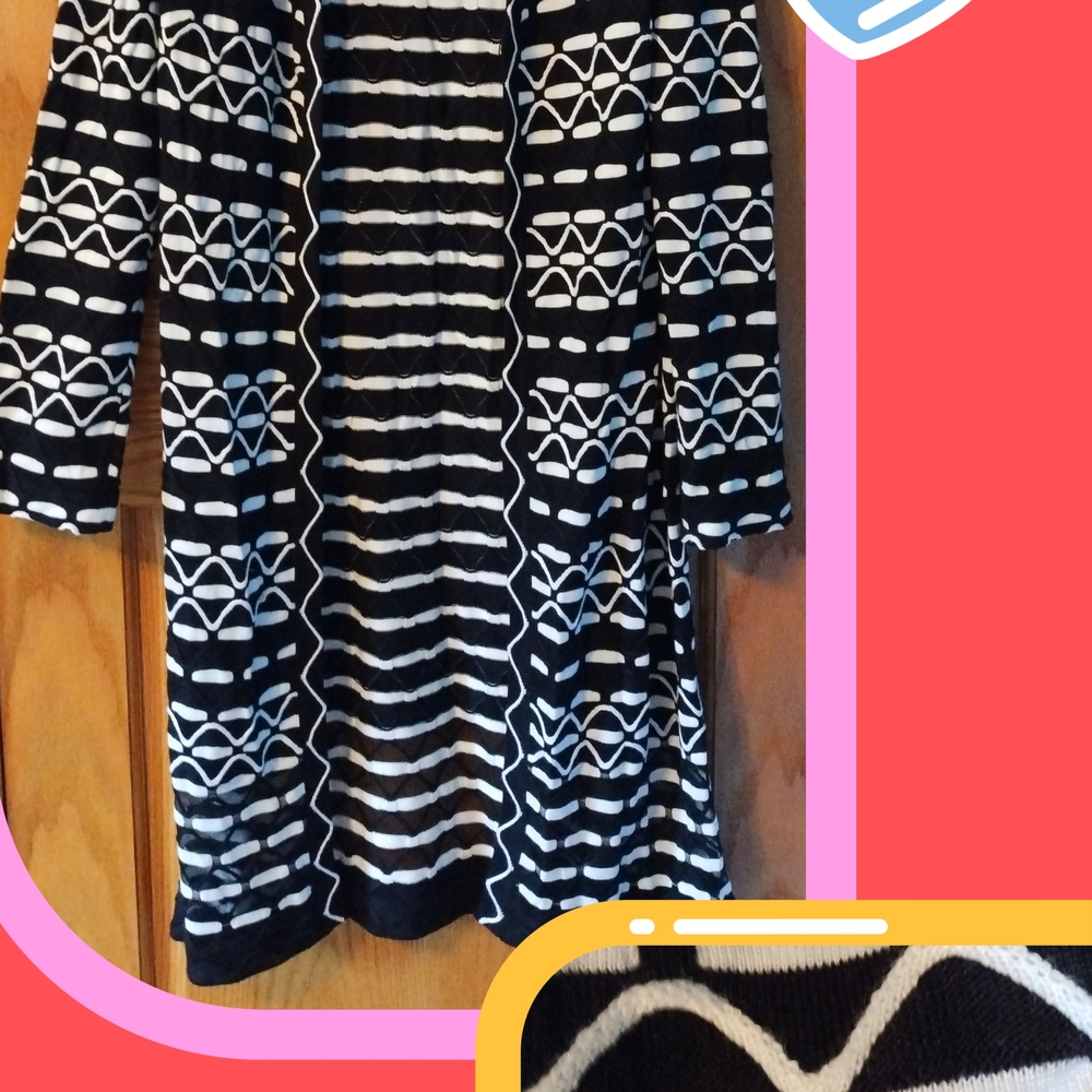 Black and White Patterned Dress